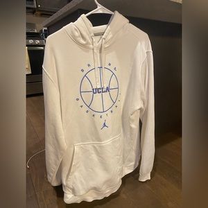 UCLA Bruins Jordan Brand Basketball Icon Club Fleece Pullover Hoodie - White